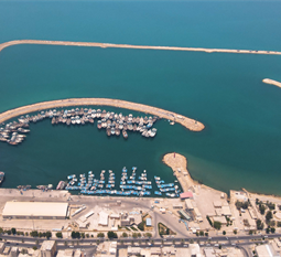 احداث موج شکن های توسعه بندر کنگان